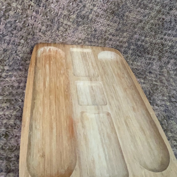 Large Rectangular Wooden Compartment Serving Tray/ Cheese And Fruit Board - Picture 6 of 12